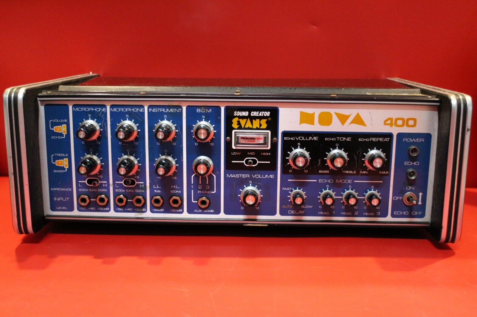 Vintage Evans Nova 400 Sound Creator Tape Echo Delay Machine Vintage Evans Nova 400 Sound Creator Tape Echo Delay Machine