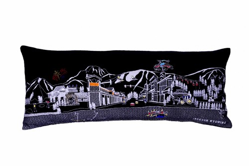 Декоративная подушка для поясницы 35 Black Jackson Nighttime Skyline