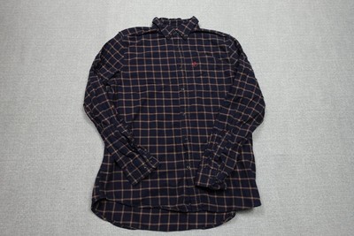 Fjall Raven Flannel Mens XL Blue Lumberjack Outdoorsman Plaid Hiking Outdoors