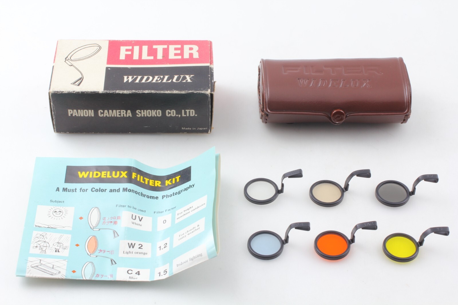 フィルムカメラ Widelux F8 + Filter Set + Box (Serviced) Unusued】 Panon Widelux Filter Set For F7 F8 Panoramic Film
