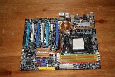 MSI K9A2 Platinum V2 socket AM2+ AMD 790FX Motherboard Athlon64 X2 5000 Untested