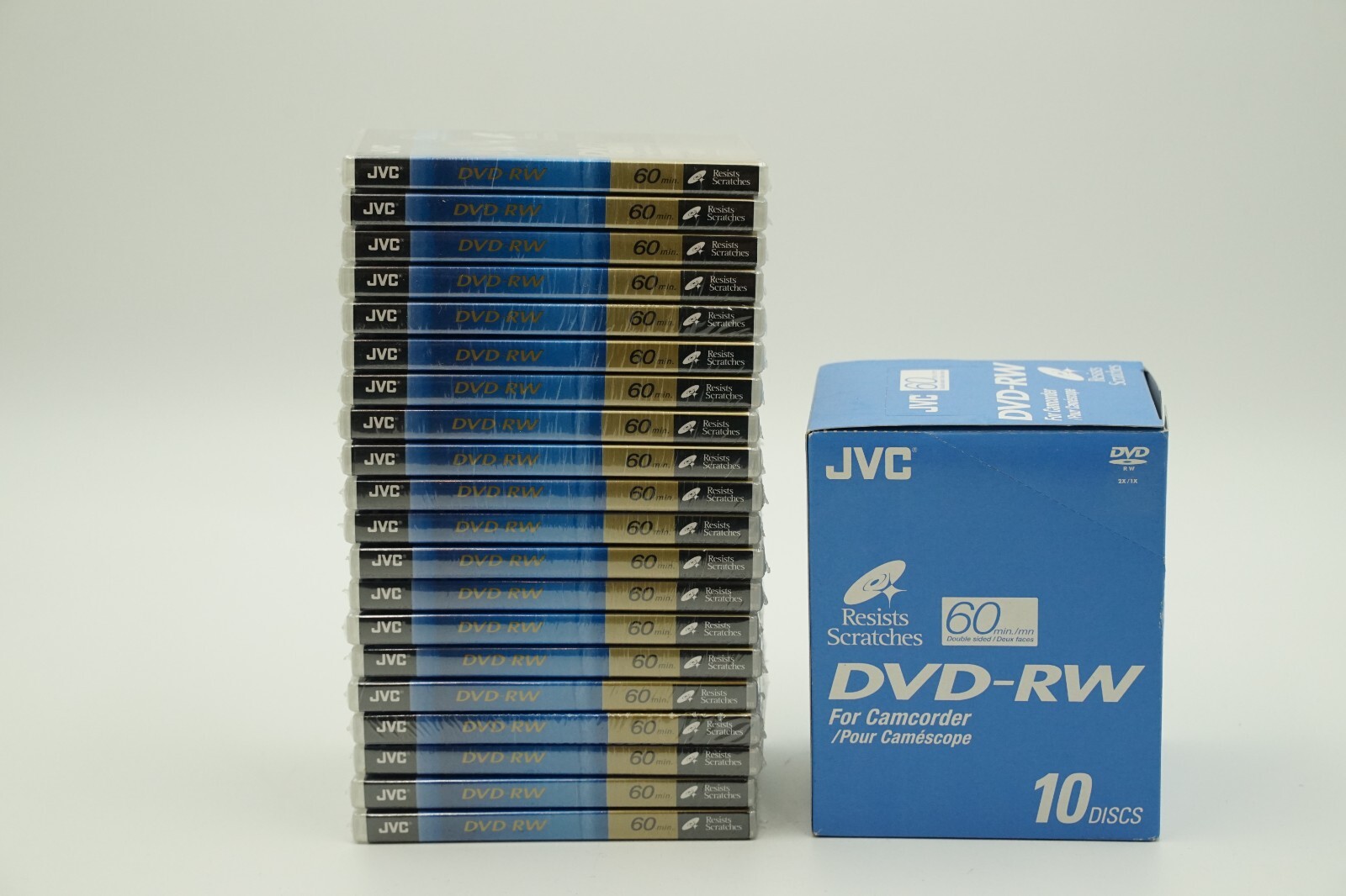 【C】DVD 30 PCS JVC DVD-RW Discs New & Still in hard Packaging 60min