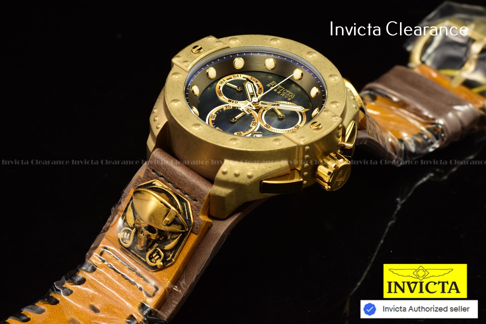 INVICTA 腕時計 自動巻き スケルトン ゴールド AKULA 42762