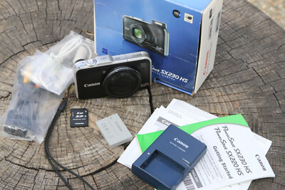 Canon PowerShot SX230 HS 12.1MP Digital Camera - GPS - Black _Full Functioning