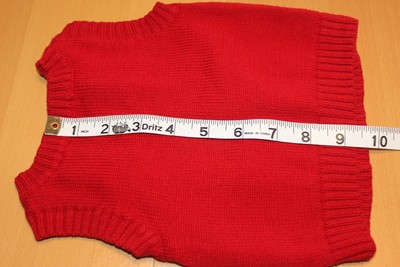 Cherokee Sweater Vest, 3-6 month, Red Cable Knit, EUC, So cute!