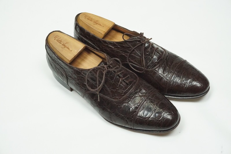 Salvatore Ferragamo Cap Toe Crocodile/Gator Mens Dress Shoes  display picture 2