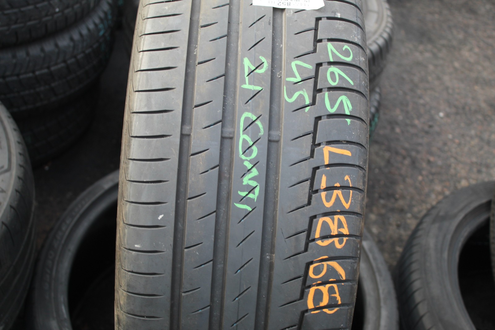 265 45 21 Continental, PC 6, XL, AO, 108H, x1 Single Tyre 5.5mm (F1_tyres) L3868