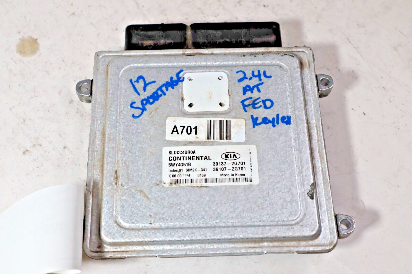 bigskygo76　0112 2012 KIA SPORTAGE 2.4L A.T. FED KEYLESS ENTRY ENGINE