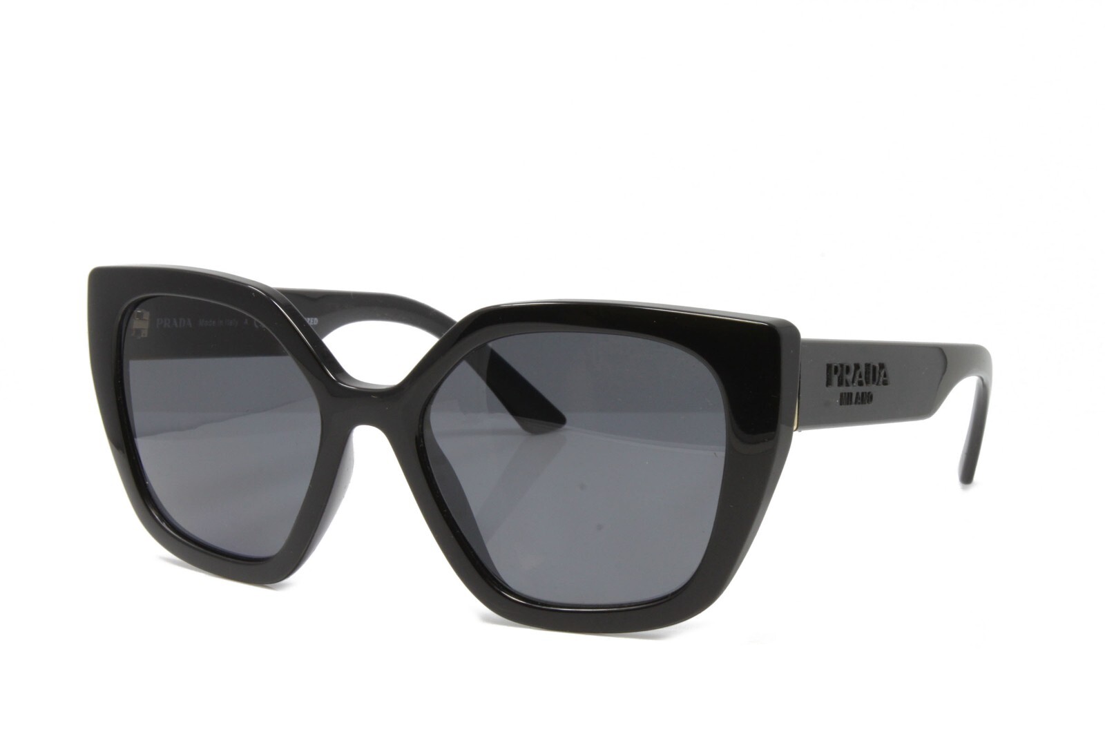 Pre-owned Prada Women's Sunglasses Pr24xs-1ab5z1 Black 52mm Polarized Lens W/case In Gray