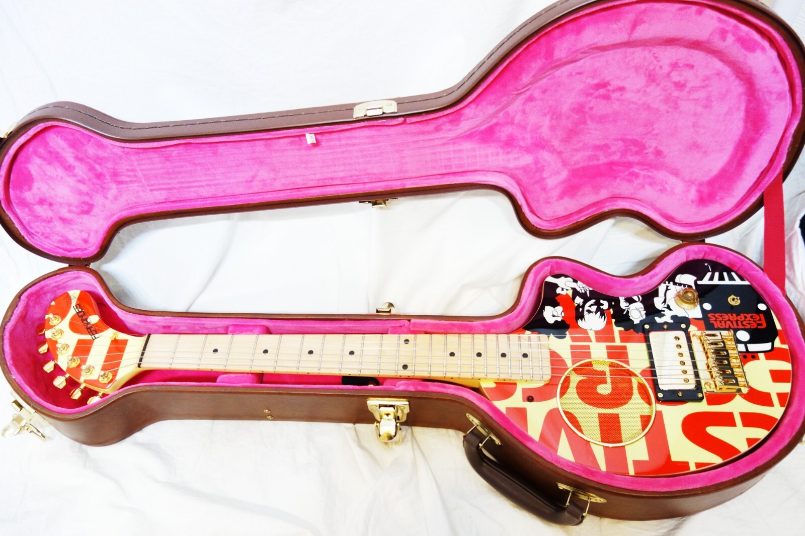 ギター FERNANDES ZO-3 artrock Festival Express Electric Guitar Fernandes Art Rock ZO-3 Double Neck with