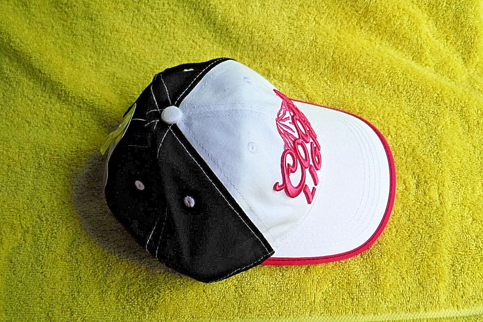 NEW W/ TAGS! WOMEN'S NEON PINK (WHITE/BLACK) COORS LIGHT BASEBALL CAP HAT!