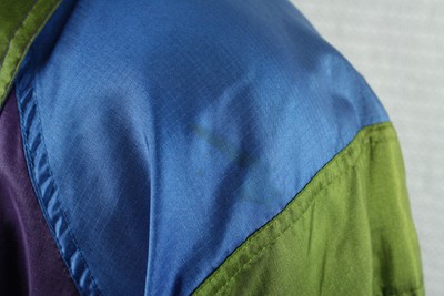 Vintage 1990's Nike Track Windbreaker Jacket XL XXL Purple Color Block Hip Hop