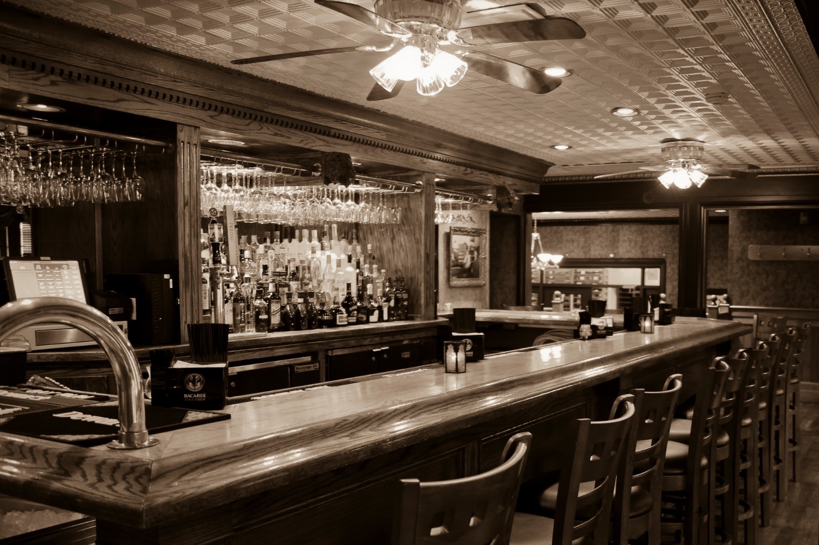 Antique Oak Full Bar with refrigeration from Sawyer House Mentor Oh.