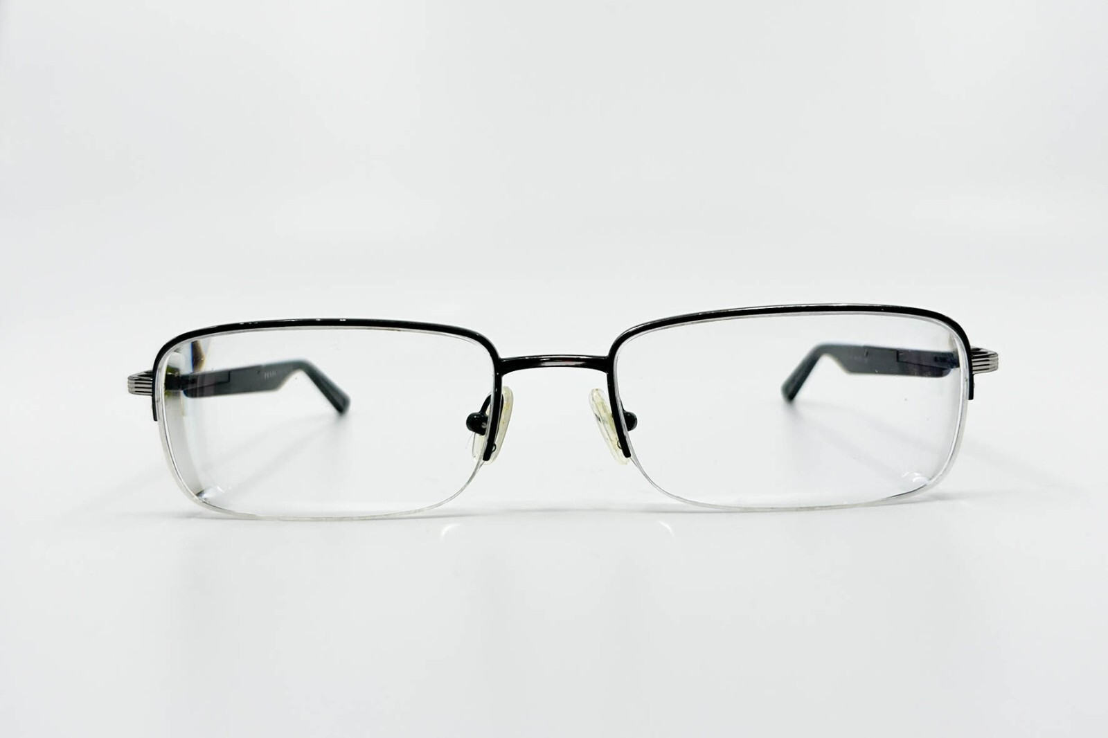 小物 archive PRADA halfrim sunglasses silver Prada PR A51S XL (58 - 17) with Grey lenses and Silver frame