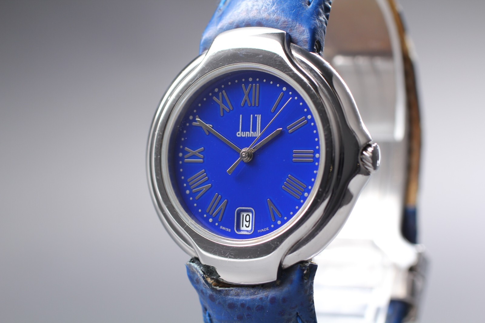 NEAR MINT] Dunhill 8001 Millennium Quartz Blue Dial Men's