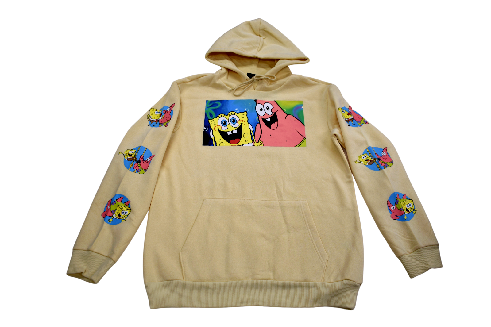 Spongebob Squarepants Mens Cream Pullover Hoodie NWT S, M, L