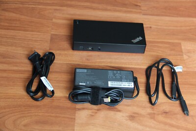 Lenovo ThinkPad USB-C Gen 2 Docking Station, Dual Display, 40AS0090US.