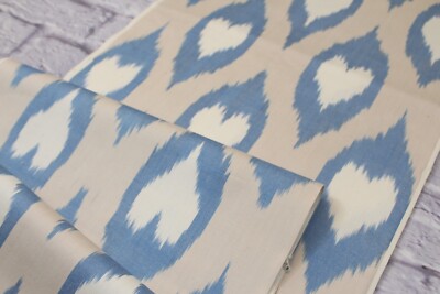 3 yrd Uzbek cotton handmade Ikat fabric/Blue cloth for crafting,upholstery,decor