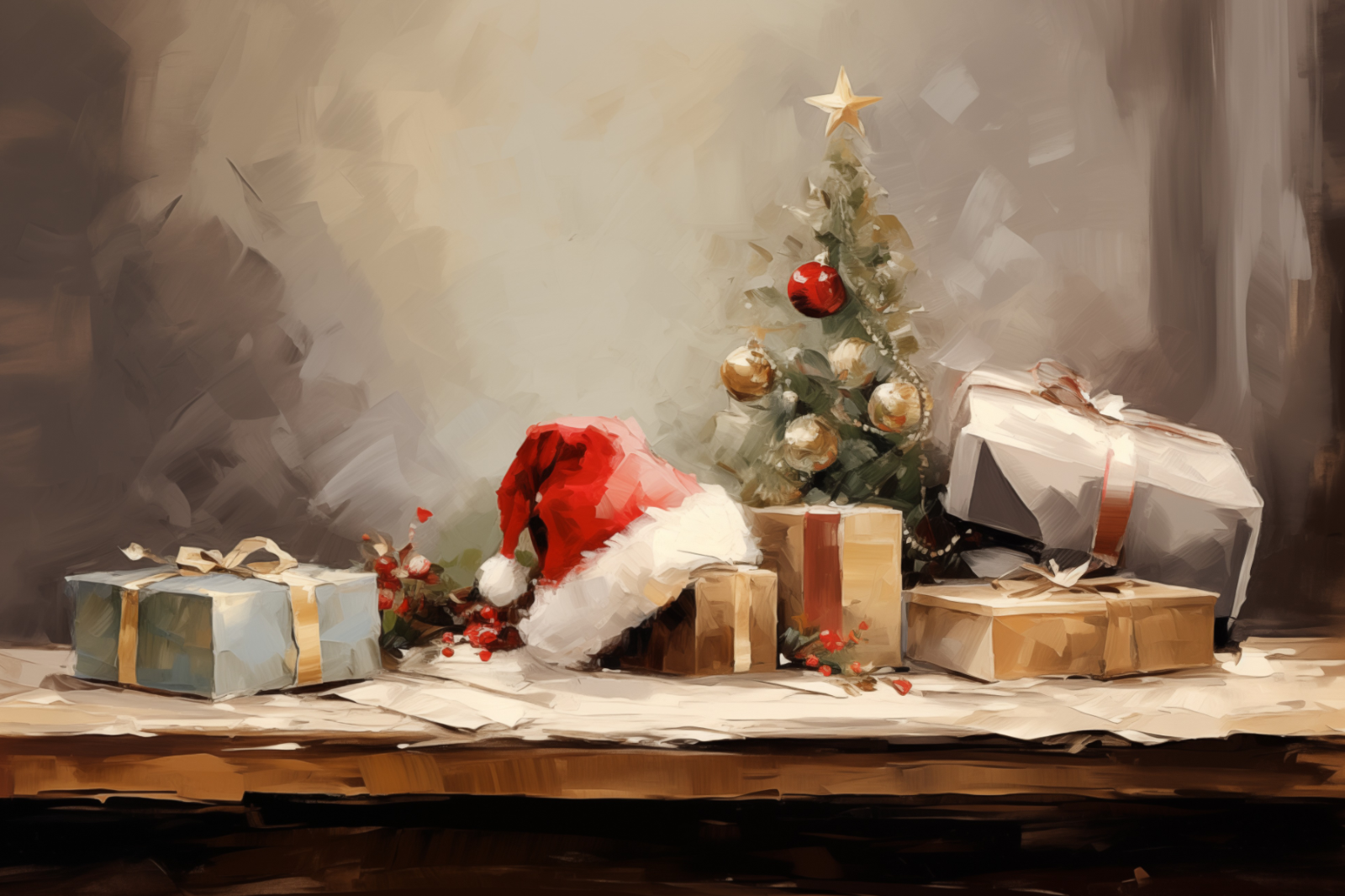 SANTA CLAUS CHRISTMAS HOLIDAY STRETCHED CANVAS PRINT WALL ART READY TO HANG CA9