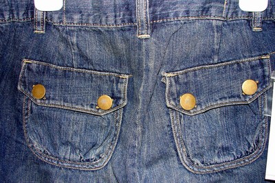 MATERNITY DENIM SHORTS (Misses S 4-6) Cuffed No Panel Cute Pockets NWT Liz Lange