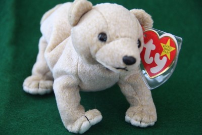 ty beanie baby almond the bear - retired mwmt