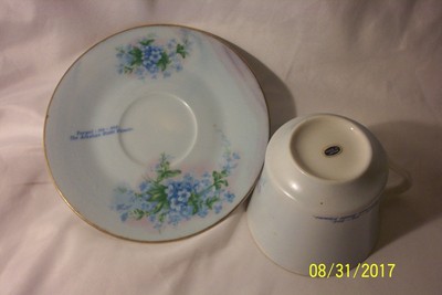 Alaska State Flower Cup and Saucer Japan