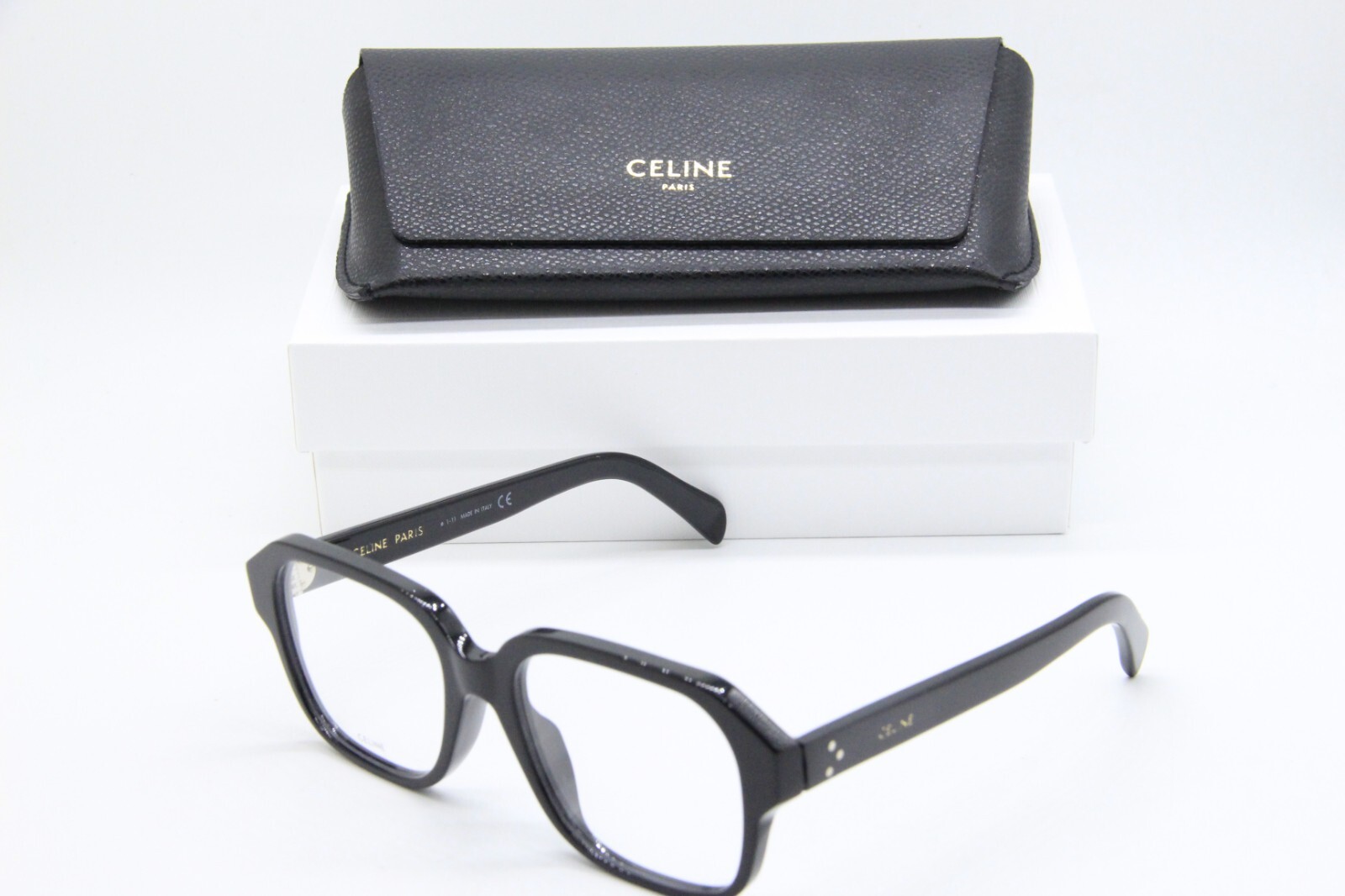 NEW CELINE CL 50057I 001 BLACK AUTHENTIC EYEGLASSES W/CASE