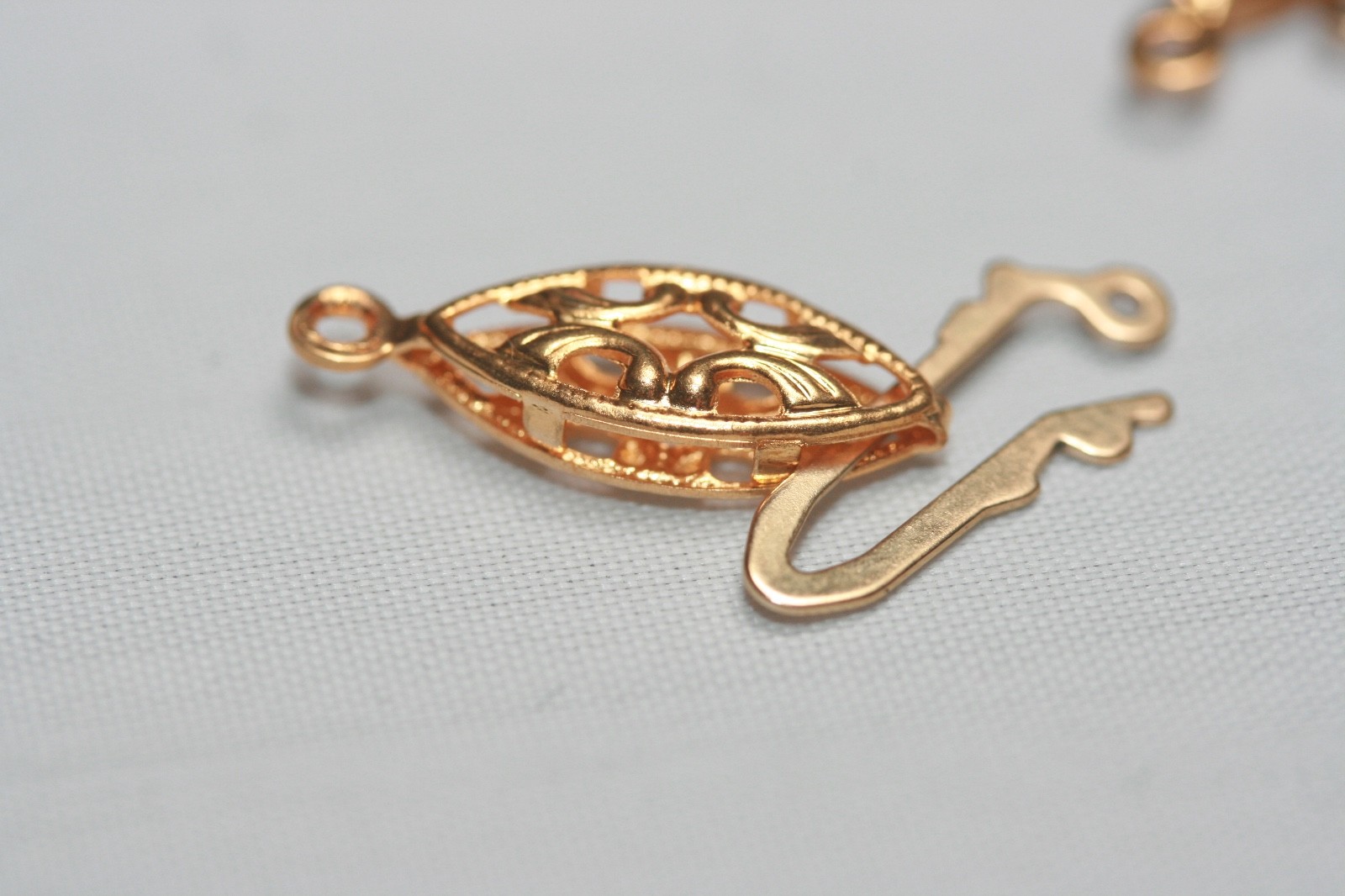 Vintage Japaness Filigree Gold Tone Box Clasps For Jewelry Making (20)