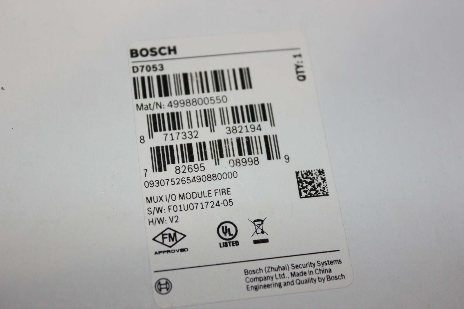 1 BOSCH D7053 MUX I/O MODULE FIRE New In BoxのeBay公認海外通販｜セカイモン
