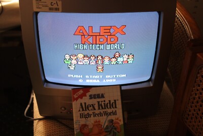 Alex Kidd: High-Tech World (Sega Master, 1989) Complete  Manual & Poster TESTED