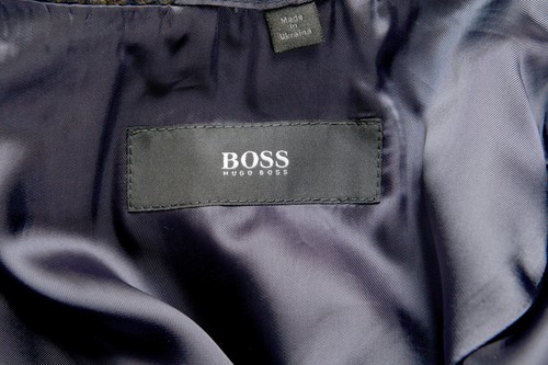 Pre-owned Hugo Boss Men's "shawn7-j" Slim Fit Wool Brown Button Down Coat