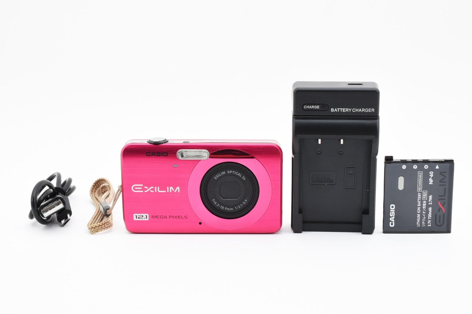CASIO EXILIM EX-Z90 Pink 12.1MP Compact Digital Camera [Exc