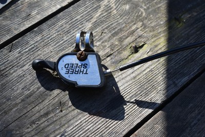 Bike bicycle 3 speed gear shifter with cable retro vintage bike