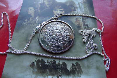 2003 LORD OF THE RINGS ONE CROWN COIN Pendant on a 30