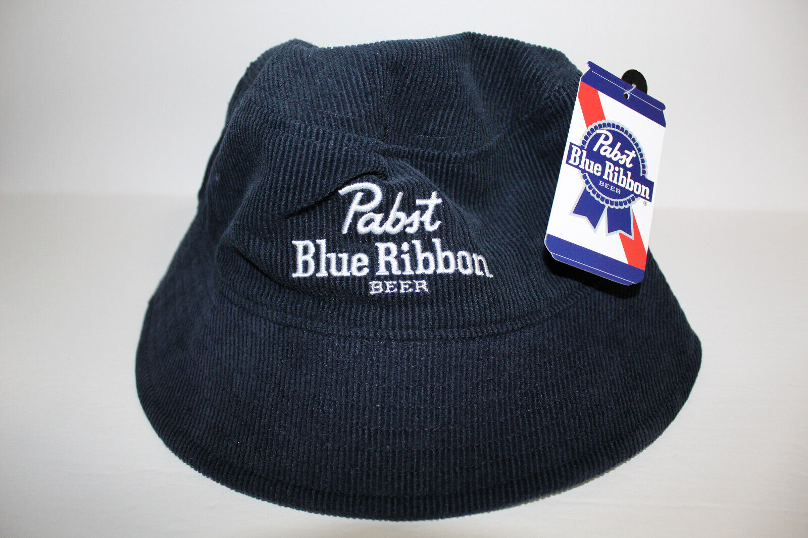 Pabst Blue Ribbon PBR Navy Blue Corduroy Bucket Hat Cap New Pabst Blue Ribbon PBR Navy Blue Corduroy Bucket Hat Cap New
