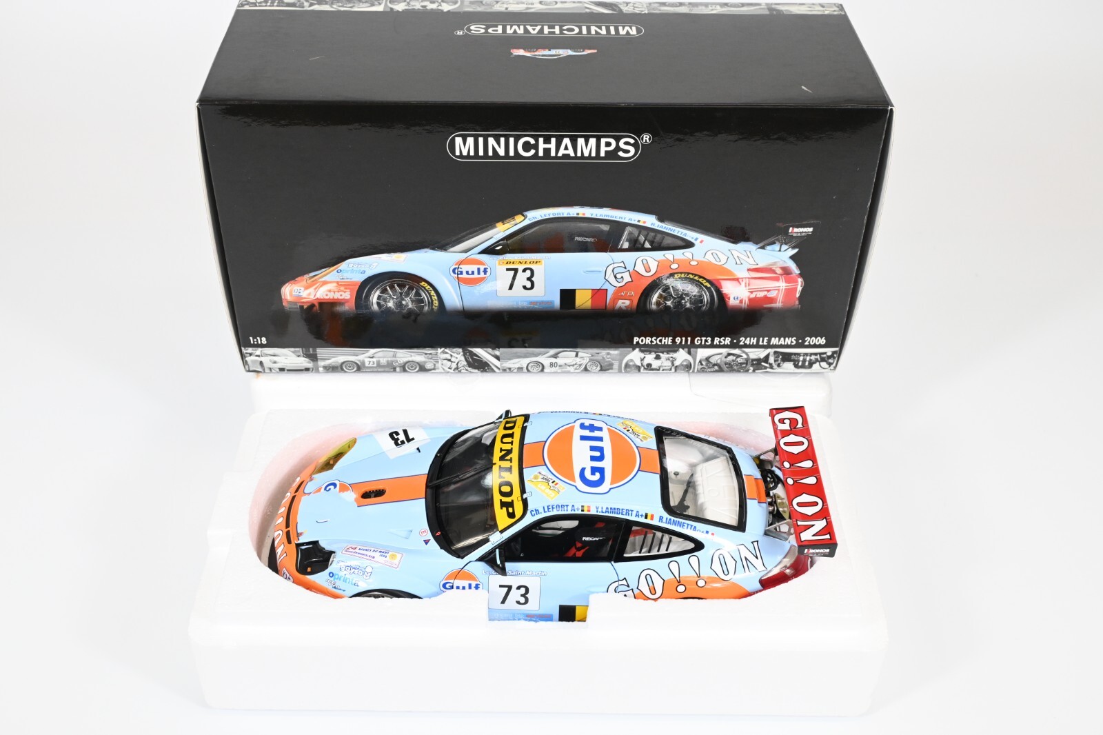 【MINICHAMPS】Porsche 911 RSR #92 24H 2018 IXO 2018 Porsche 911 (991) GT3 RSR #92, 24h Le Mans 1:18