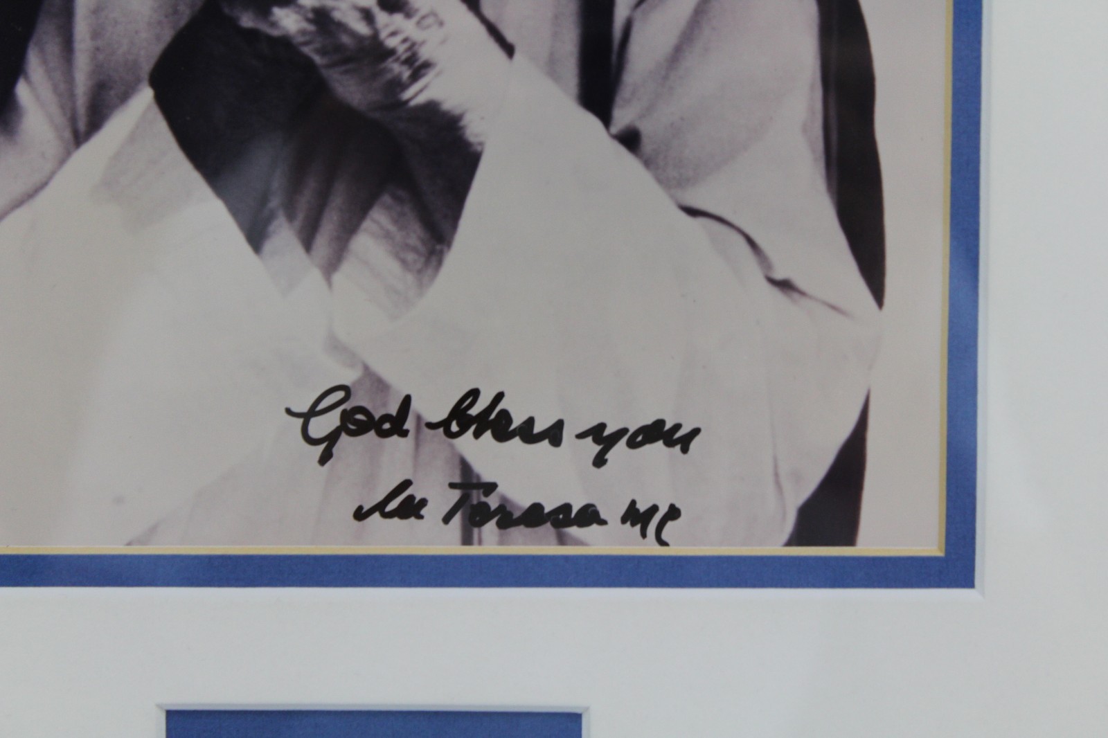 Mother Teresa Signed Framed Matted Picture Autographed Photo Print 30