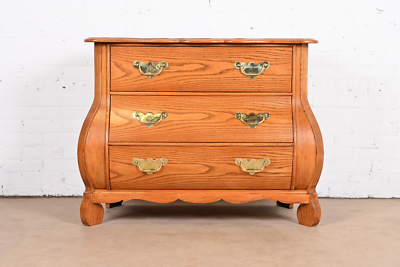Baker Furniture French Provincial Louis XV Oak Bombay Chest Newly Refinished