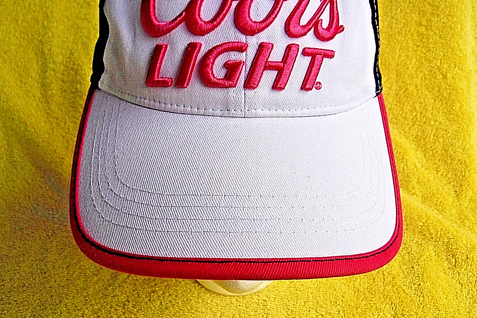 NEW W/ TAGS! WOMEN'S NEON PINK (WHITE/BLACK) COORS LIGHT BASEBALL CAP HAT!