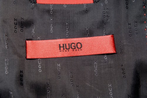 Pre-owned Hugo Boss "aeron1/hamen1" Men's 100% Wool Gray Two Button Suit
