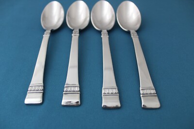 4 Place Oval Soup Spoons Oneida CADENCE 18/10 Stainless Indonesia NEW 7 1/8''