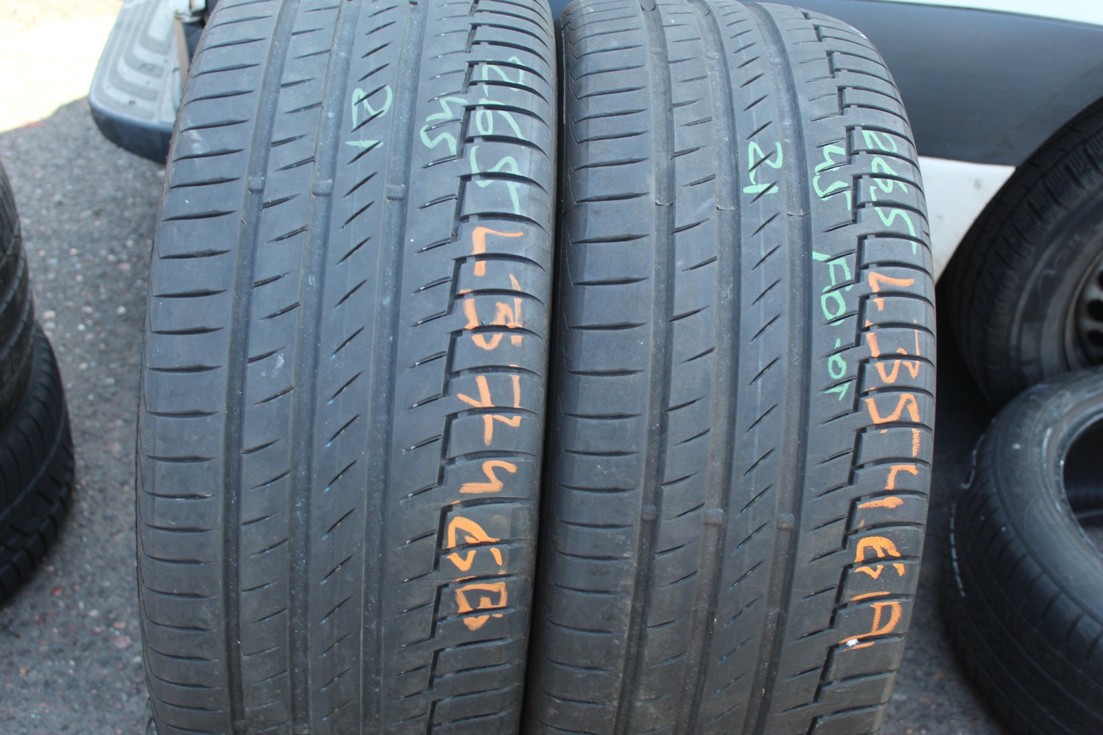 265 45 21 Continental, PC 6, XL, AO, 108H, x2 A Pair 6.5mm (F1_tyres) FO L3746