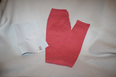 Women Lularoe Solid Heathered Raspberry Red Leggings Size OS