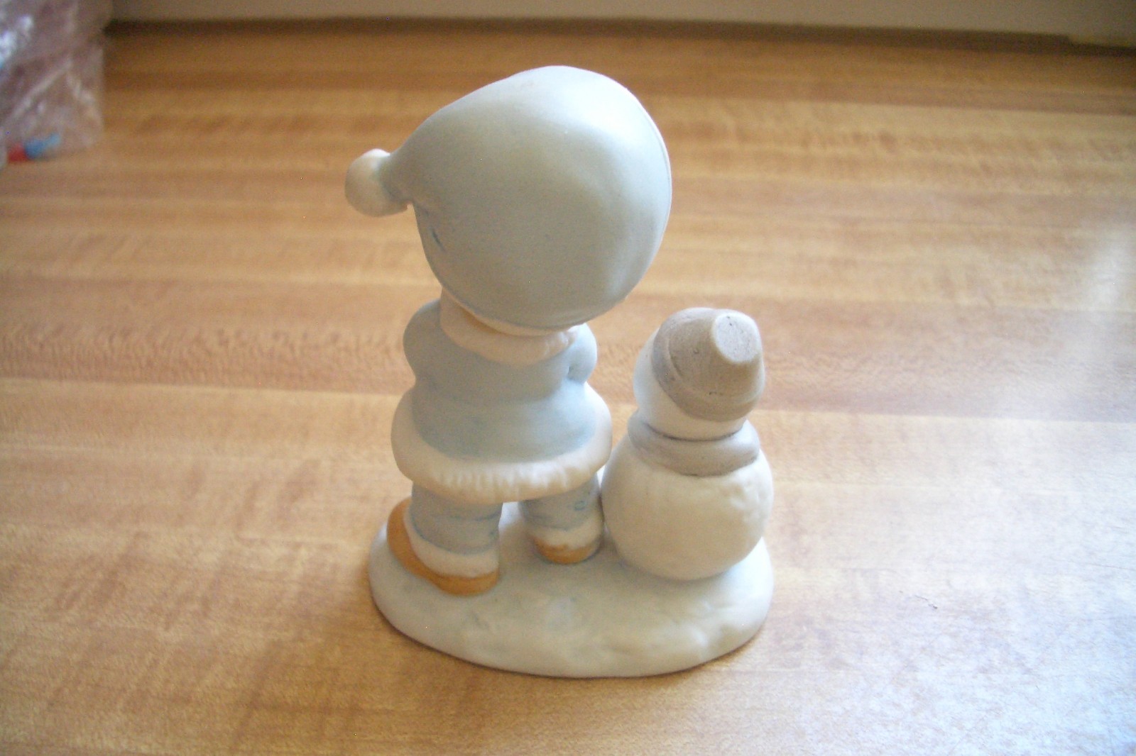 VTG Homco Set 3 Children Figurines 5613 Snowman / Christmas Tree / Bag of Toys