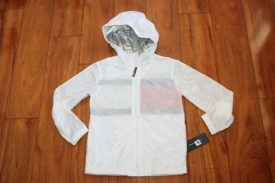 NWT BOYS TOMMY HILFIGER SZ 5 WINDBREAKER WHITE