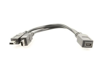 Mini USB Splitter Cable Micro B Female x 2 Micro B Male