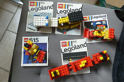 lot de lego n°600-603-614-615-622 avec instructions 70's TBE legoland