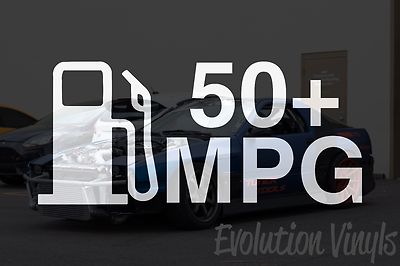 50+ MPG Sticker Decal V1 - JDM Lowered Static Stance Low Drift Slammed Racing