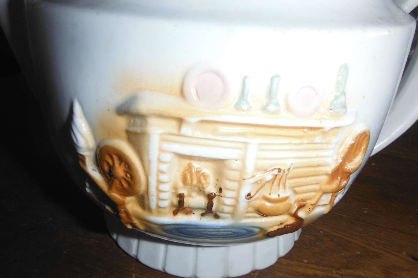 Vintage Porcelier China Teapot Large 6-8 cup Country Design