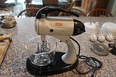 Vintage Sunbeam Mixmaster Stand Mixer with many accessories,  clean, working!!